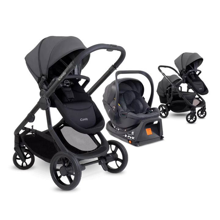 iCandy Orange 4 Travel System & Car Seat Bundle - Jet | Fossil