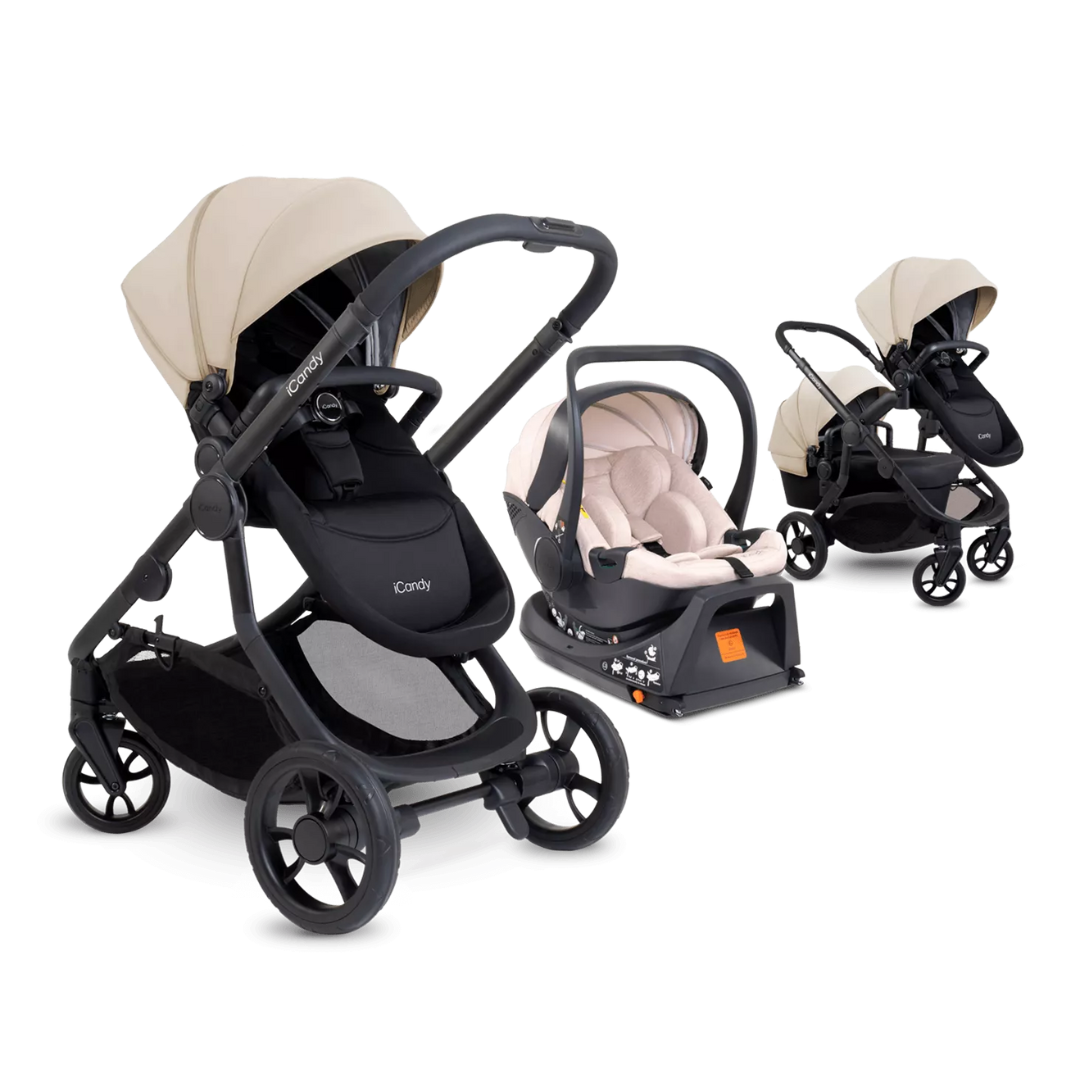 iCandy Orange 4 Travel System & Car Seat Bundle - Jet | Latte