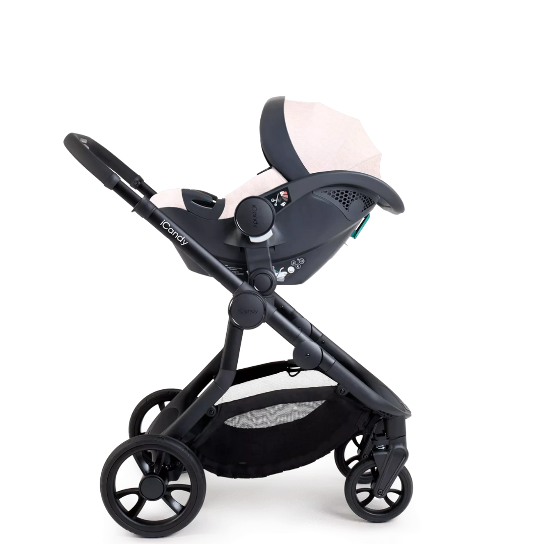 iCandy Orange 4 Travel System & Car Seat Bundle - Jet | Latte