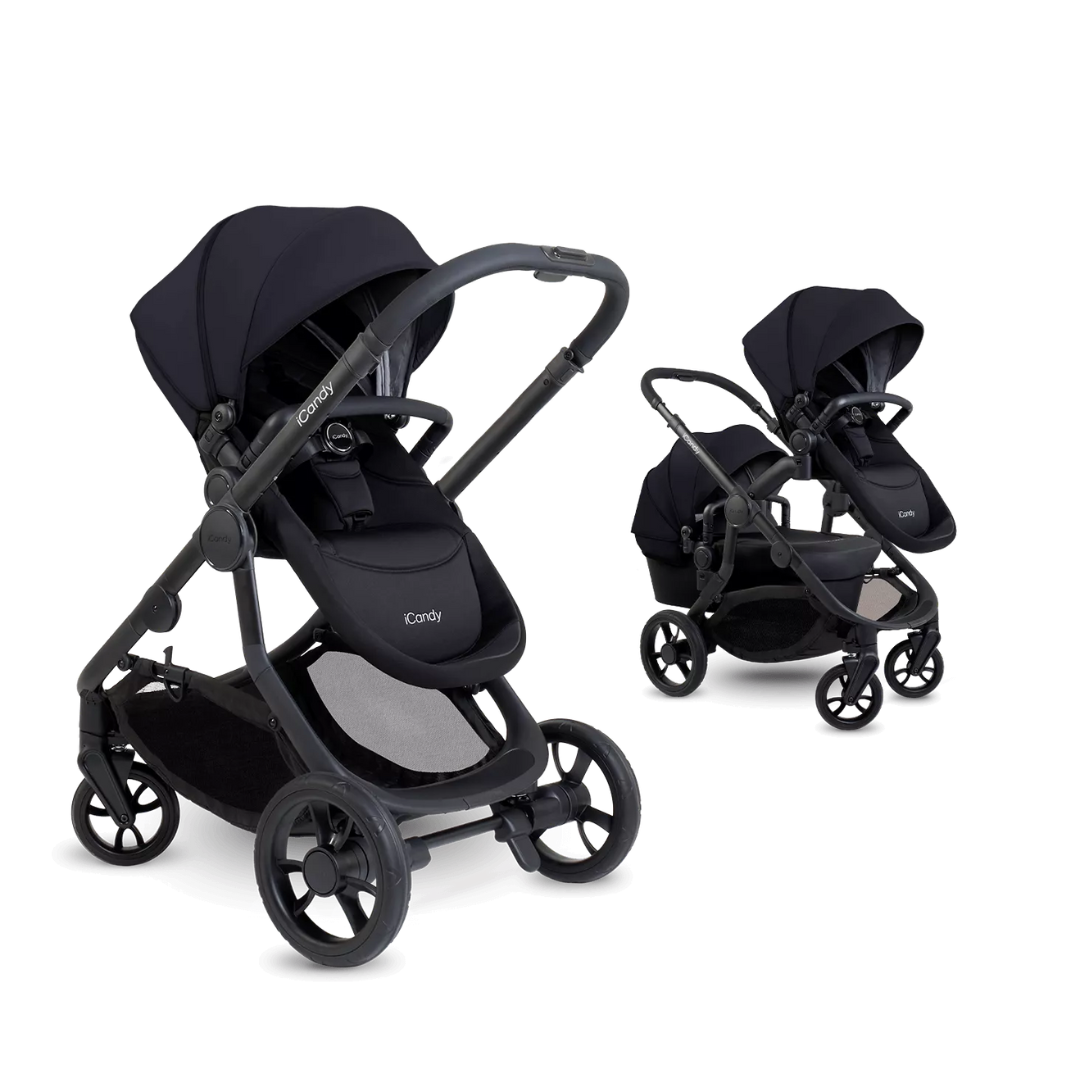 iCandy Orange Pushchair Bundle - Jet | Black Edition