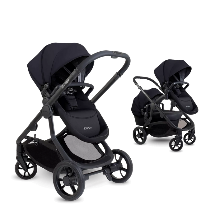 iCandy Orange Pushchair Bundle - Jet | Black Edition