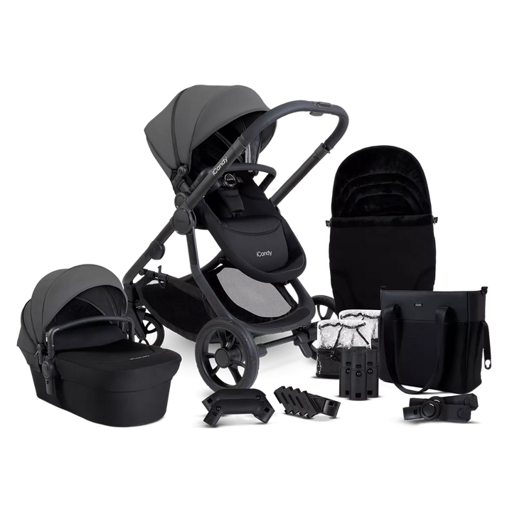 iCandy Orange Pushchair Bundle - Jet | Fossil