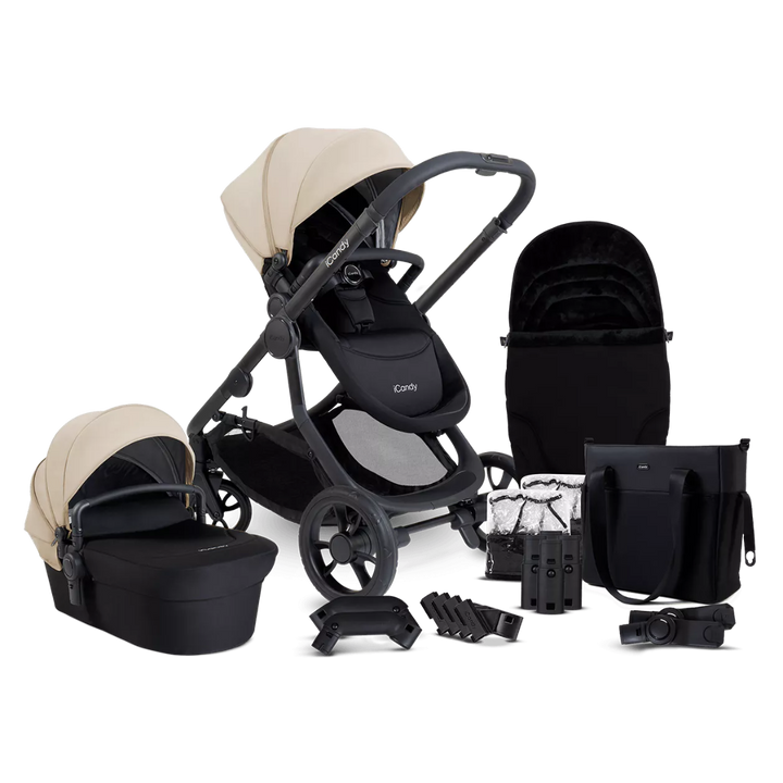 iCandy Orange Pushchair Bundle - Jet | Latte