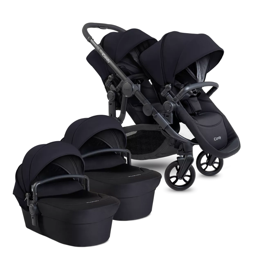 iCandy Orange Pushchair Bundle - Jet | Black Edition