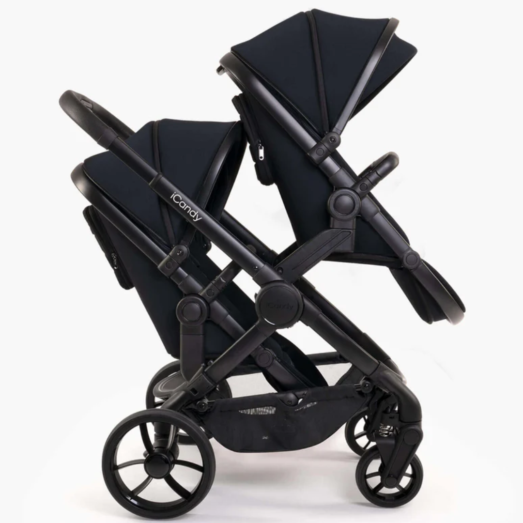 iCandy Peach 7 Twin Pushchair and Carrycot - Black Edition