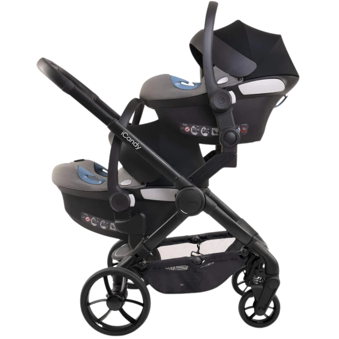 iCandy Peach 7 Twin Pushchair and Carrycot - Black Edition