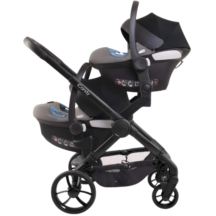 iCandy Peach 7 Twin Pushchair and Carrycot - Black Edition