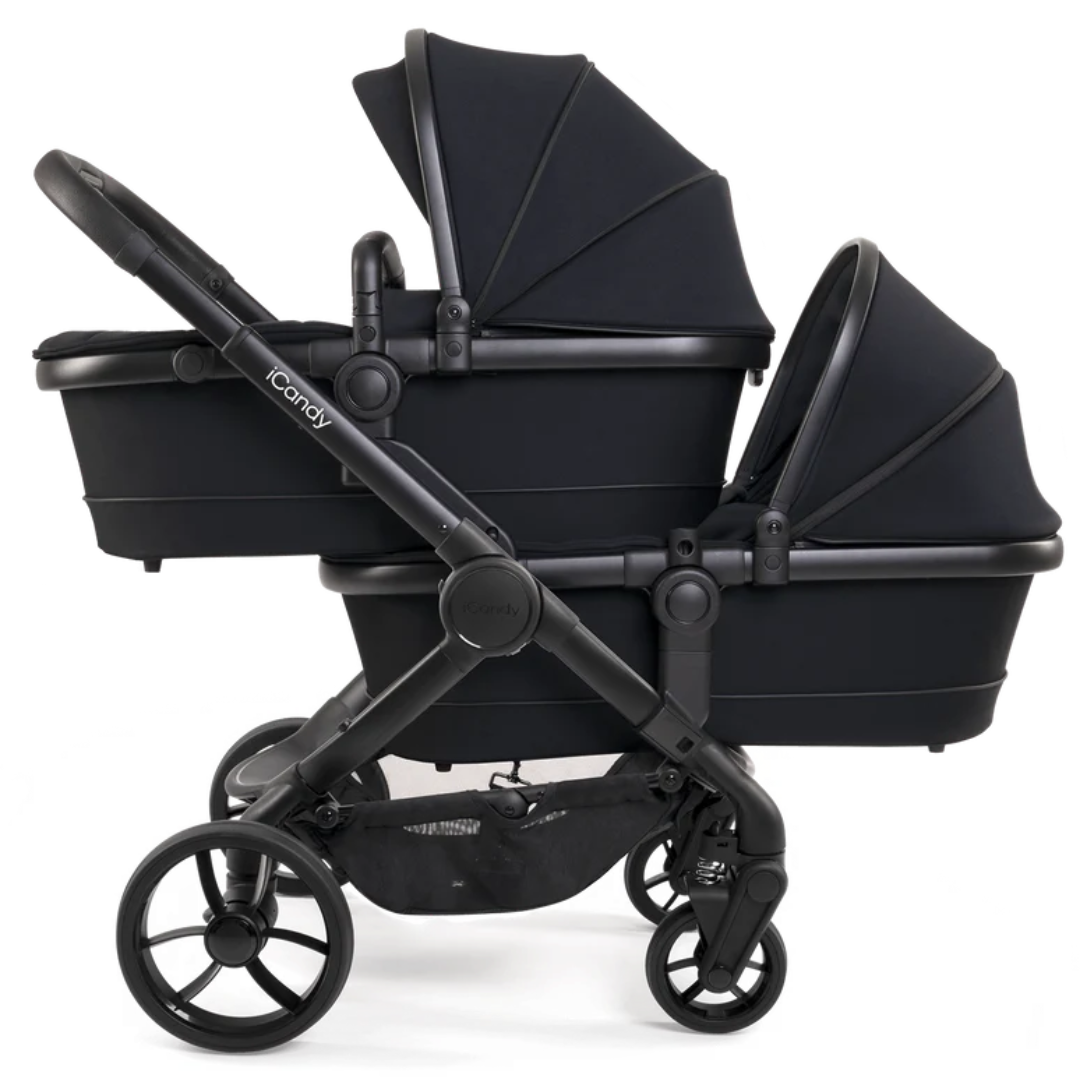 iCandy Peach 7 Twin Pushchair and Carrycot - Black Edition