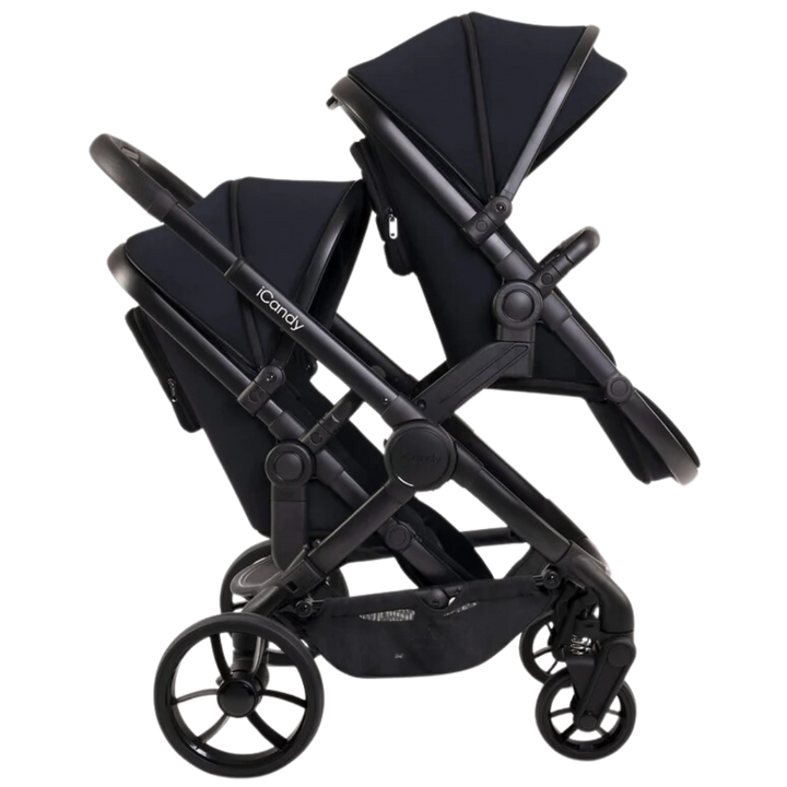 iCandy Peach 7 Double Pushchair and Carrycot - Black Edition