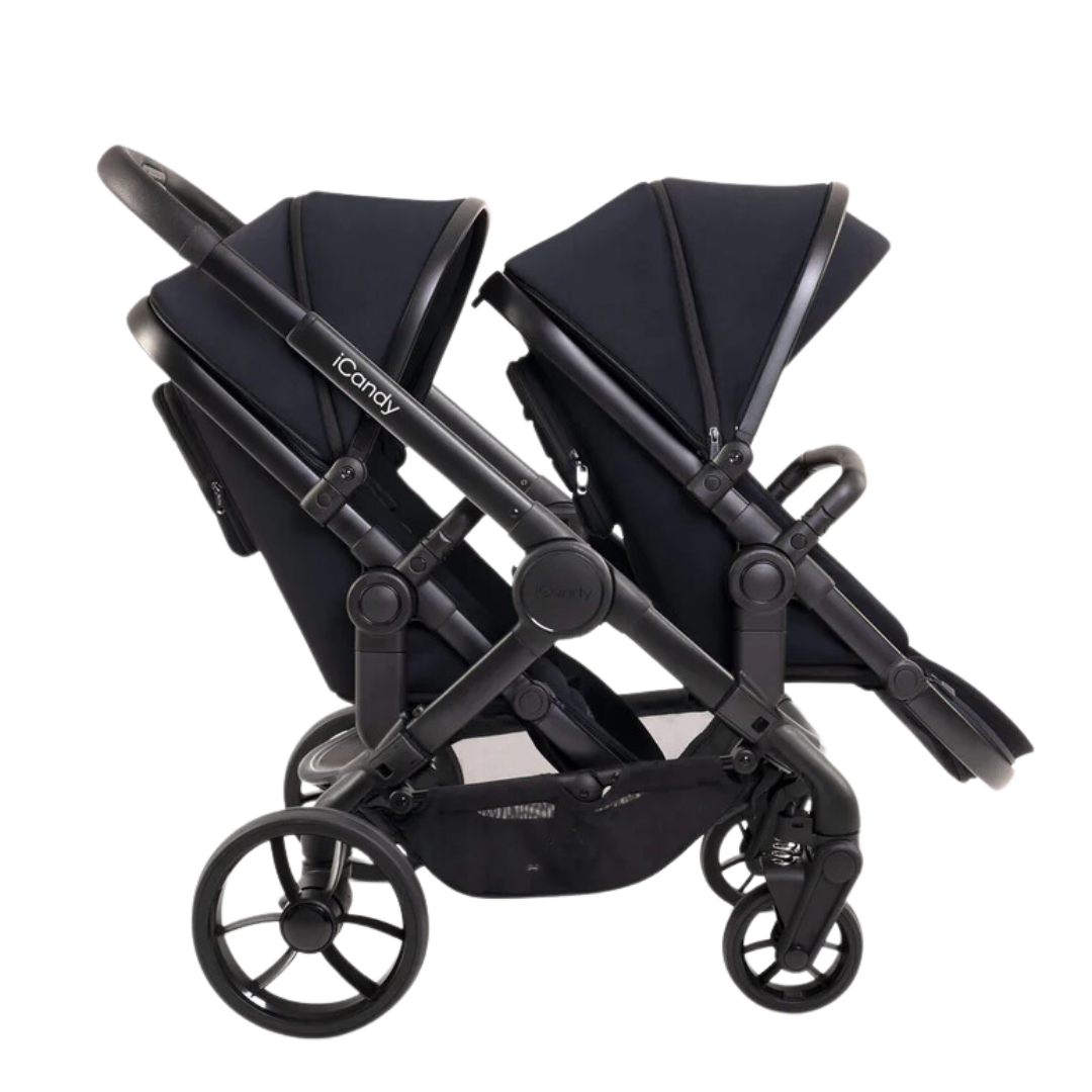 iCandy Peach 7 Double Pushchair and Carrycot - Black Edition