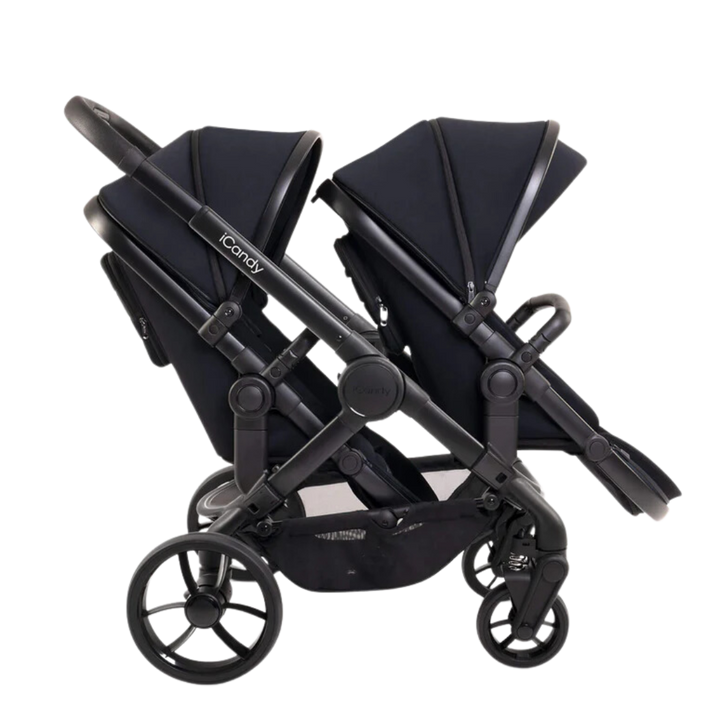 iCandy Peach 7 Double Pushchair and Carrycot - Black Edition