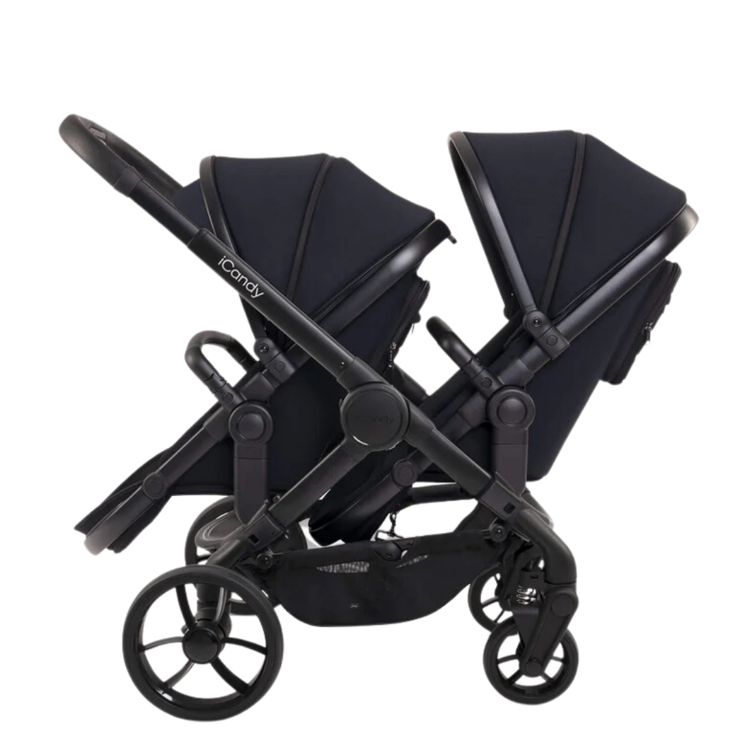 iCandy Peach 7 Double Pushchair and Carrycot - Black Edition