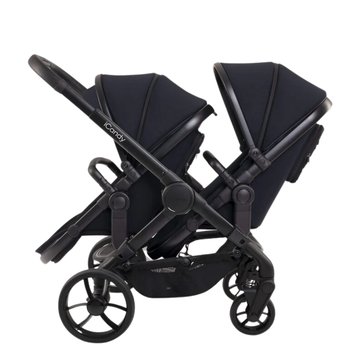 iCandy Peach 7 Double Pushchair and Carrycot - Black Edition