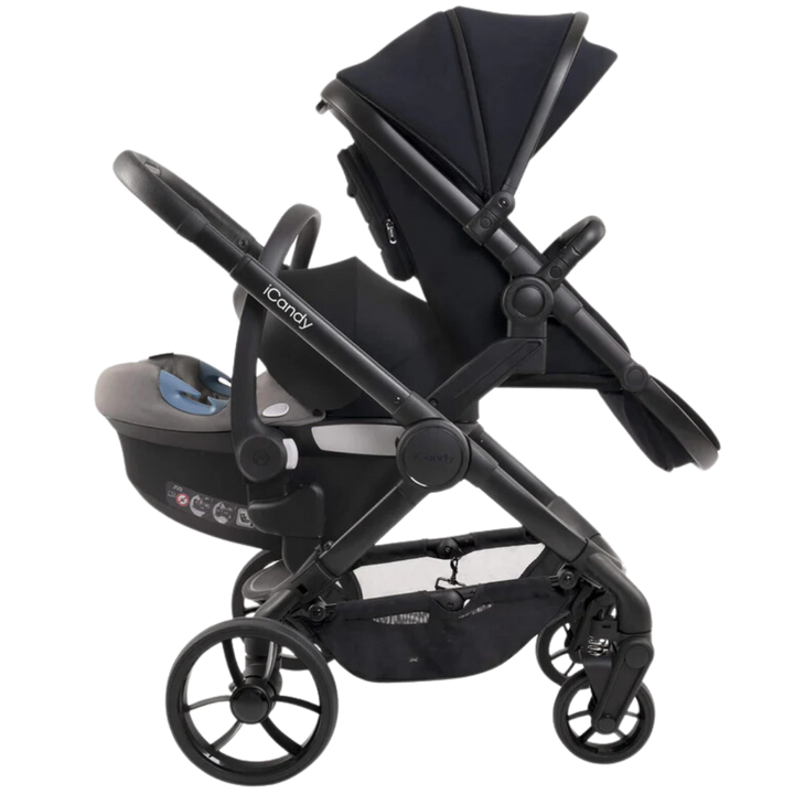 iCandy Peach 7 Double Pushchair and Carrycot - Black Edition