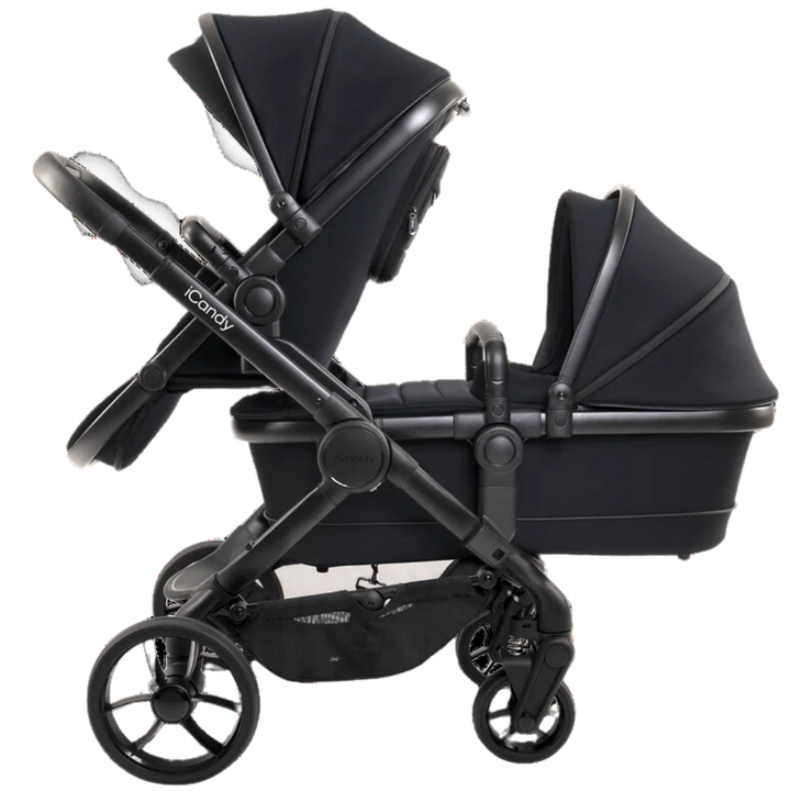 iCandy Peach 7 Double Pushchair and Carrycot - Black Edition