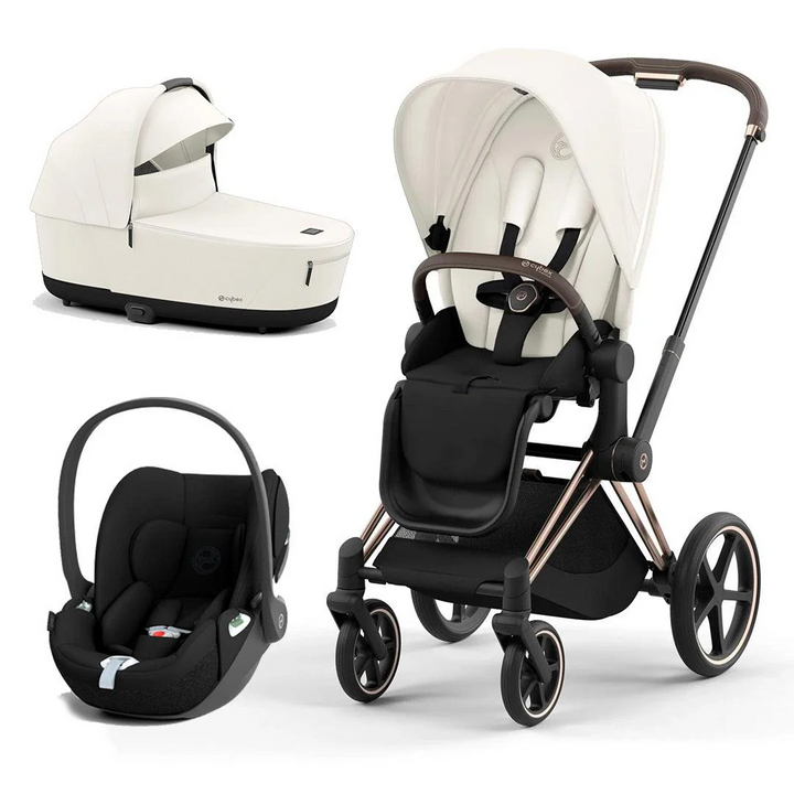 CYBEX Priam Cloud T Travel System - Off White