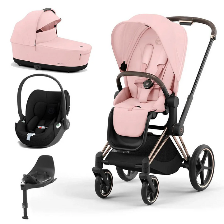 CYBEX Priam Cloud T Travel System - Peach Pink