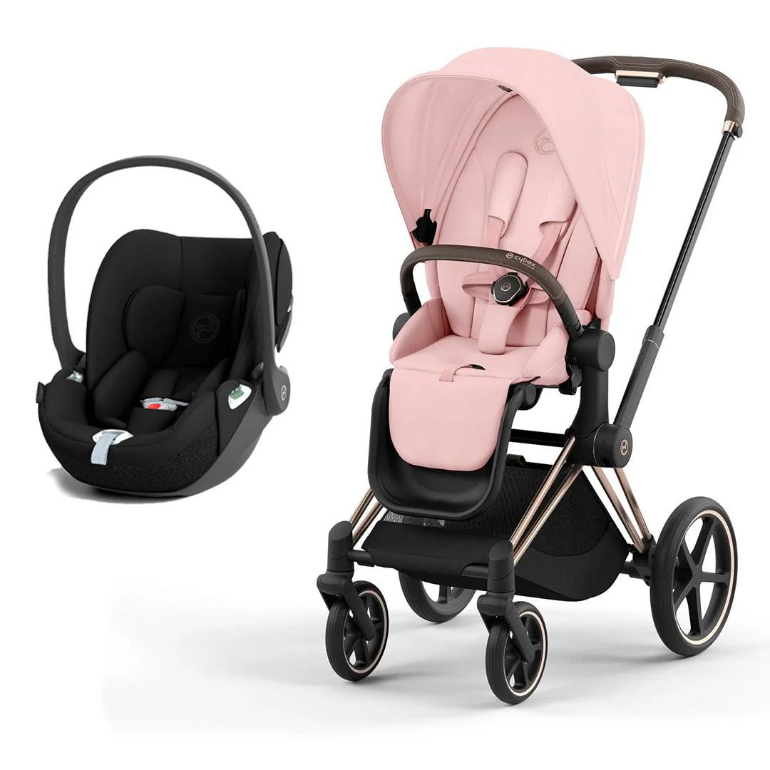 CYBEX Priam Cloud T Travel System - Peach Pink