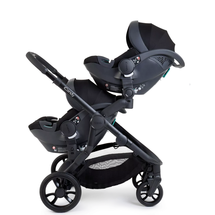 iCandy Orange 4 Travel System & Car Seat Bundle - Jet | Black Edition