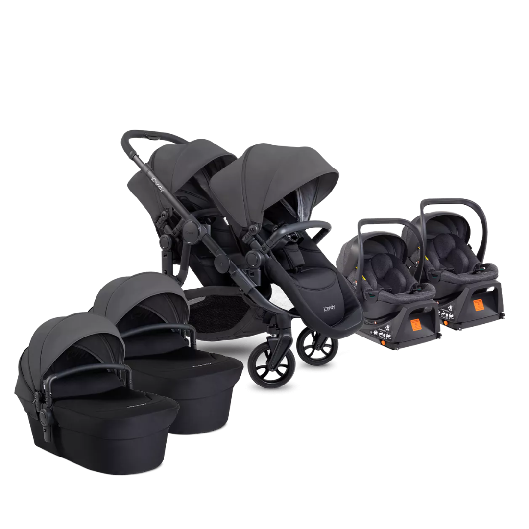 iCandy Orange 4 Travel System & Car Seat Bundle - Jet | Fossil