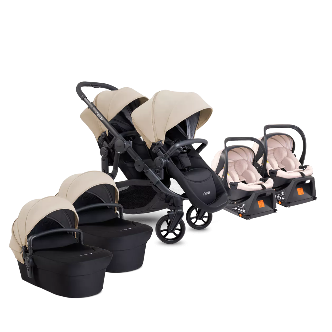 iCandy Orange 4 Travel System & Car Seat Bundle - Jet | Latte