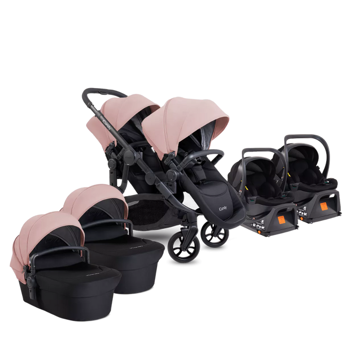 iCandy Orange 4 Travel System & Car Seat Bundle - Jet | Rose