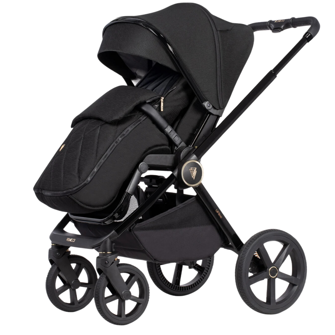 Venicci Upline 10 Piece Pushchair Bundle - All Black