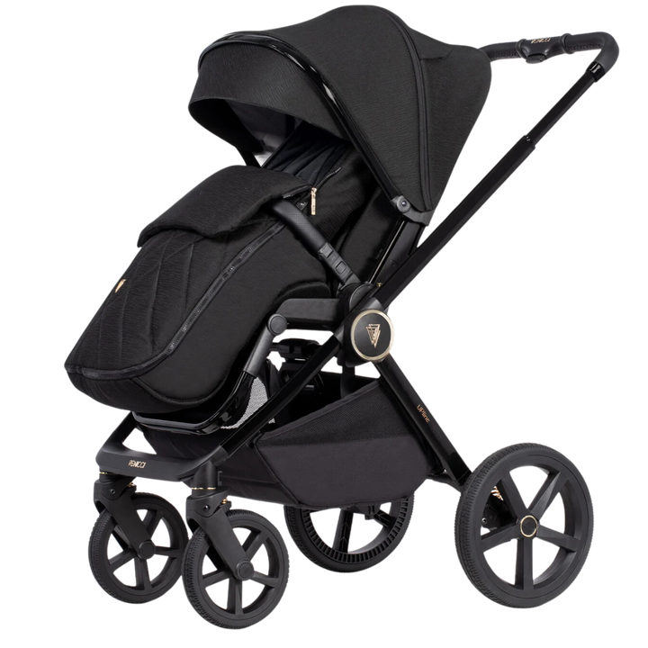 Venicci Upline 10 Piece Pushchair Bundle - All Black