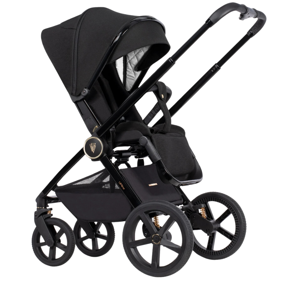 Venicci Upline 10 Piece Pushchair Bundle - All Black