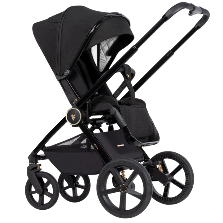 Venicci Upline 10 Piece Pushchair Bundle - All Black