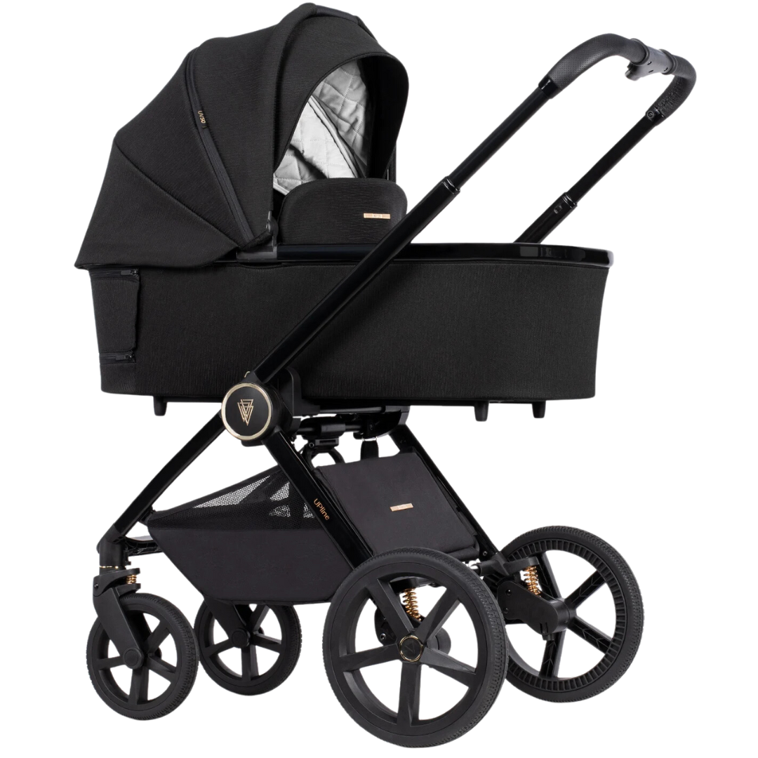 Venicci Upline 10 Piece Pushchair Bundle - All Black