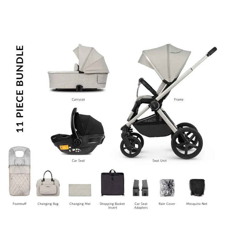 Venicci Upline 11 Piece Pushchair Bundle - Moonstone