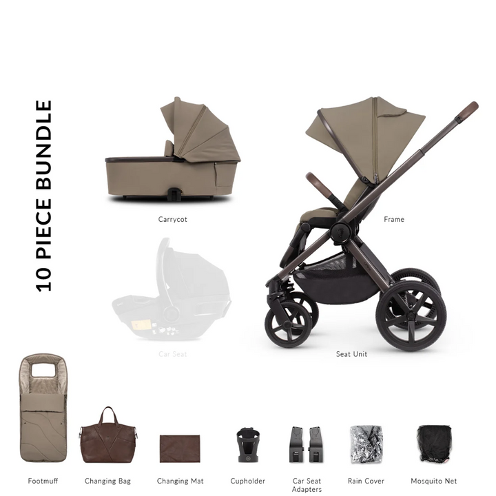 Venicci Upline Special Edition 10 Piece Pushchair Bundle - Powder