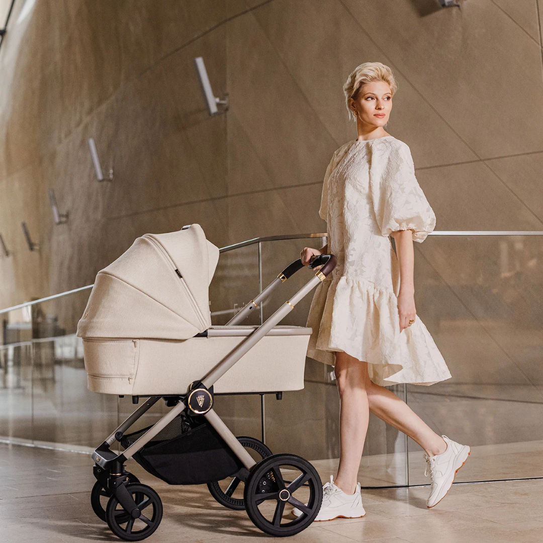 Venicci Upline 11 Piece Pushchair Bundle - Stone Beige